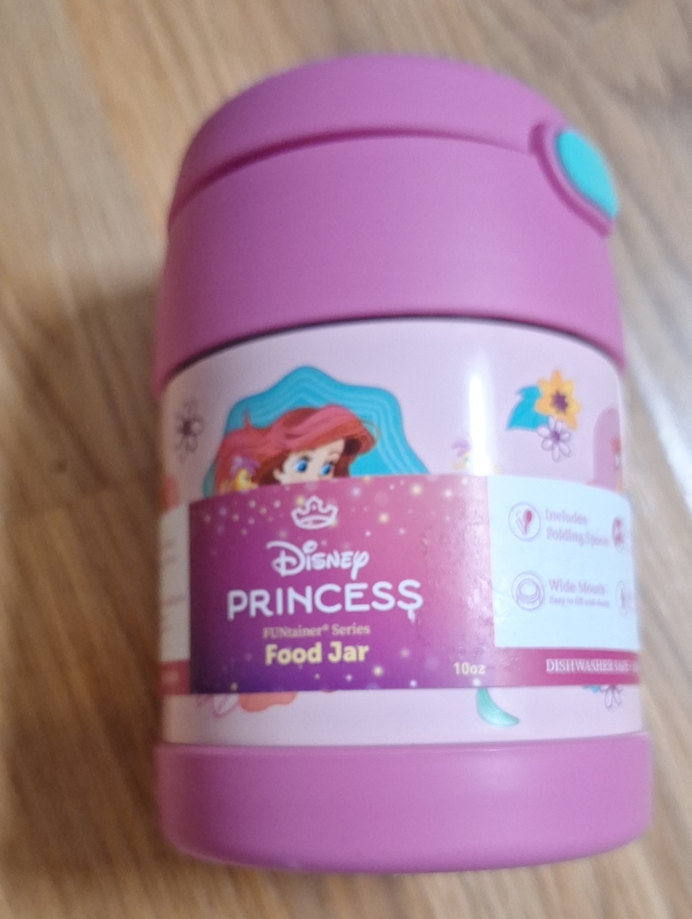 Disney Pink Princess Kids Food Jar With Spoon